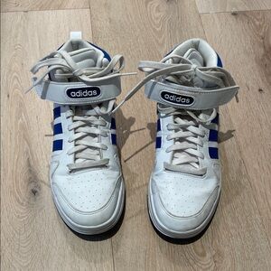 Adidas White and Blue High-Tops